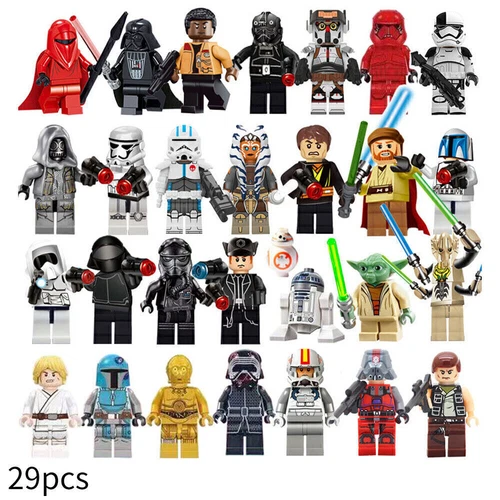 29Pcs/Set Star Wars Serie Baustein Minifigur Luke Darth Vader Jedi Spielzeug~ - Bild 1 von 4