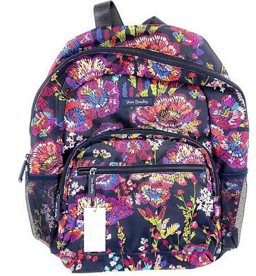 Vera Bradley Lighten Up Essential Backpack Midnight Wildflowers NWT
