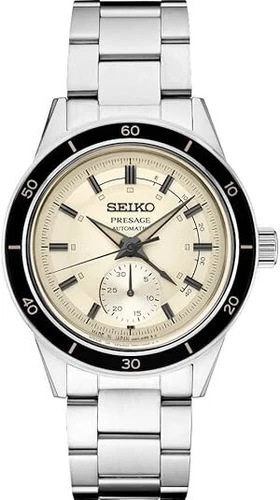 Seiko Presage Style 60's Automatic Ivory Dial Stainless Steel Men's Watch SSA447