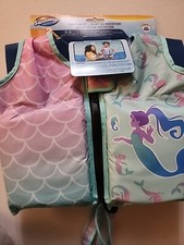 New SwimWays Child Swim Vest Mermaid Ages 2-4 YEARS  Free Shipping    