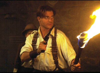 The Mummy Returns 2001 Brendan Fraser as Rick O'Connell with torch Photo  CL1494 | eBay