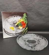 Home Beautiful Rose Pearls Chip and Dip Server