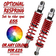 Yamaha XJR1300 XJR 1300 1999 - 2016 YSS Ecoline Twin Shocks RE302-330T-37-RED