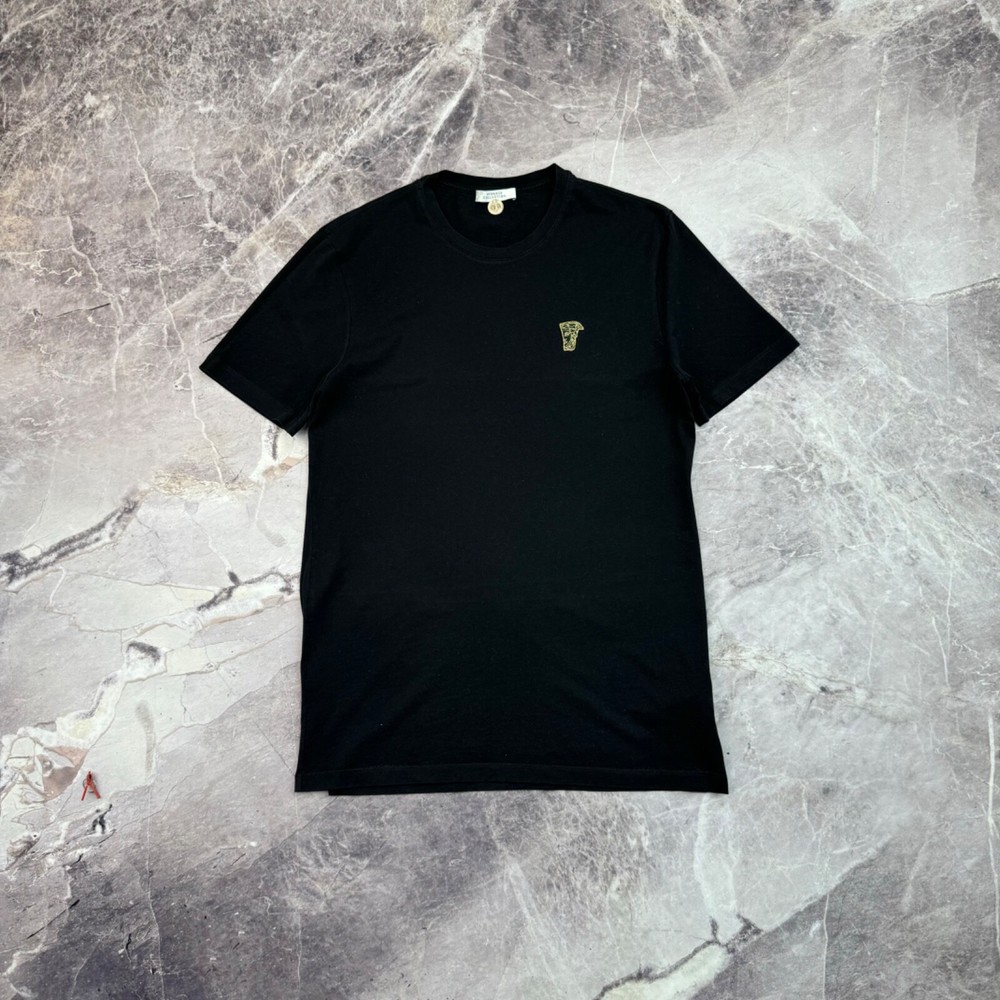 Versace Collections T shirt Medusa Logo Black Sz S Luxury Old Money