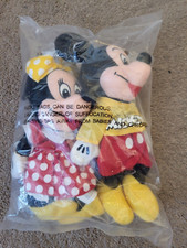 The Spirit of Mickey Bean Bag Plush Set Mickey and Minnie 1990s Disney Store 8"