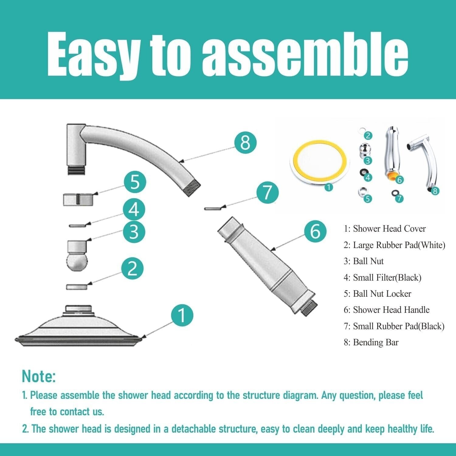 Large Shower Head Chrome High Pressure Powerful Bath Heads Water Saving ...