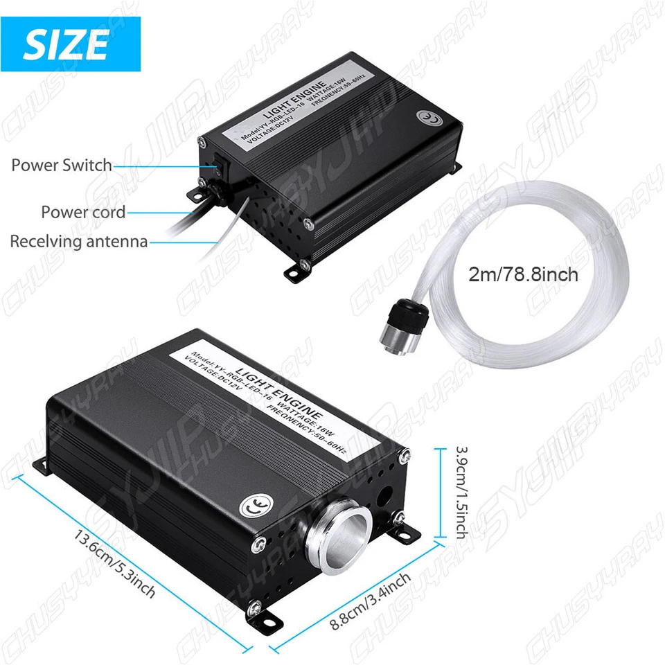 12V DIY Audio Fiber Optic Star Light For Headliner Light For Chevrolet Silverado - Image 3 of 4