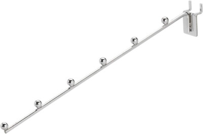 5 Chrome 6-Ball Waterfall  1/4'' Pegboard Retail Merchandise Hooks 12''