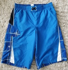 Ocean Pacific OP Boys Swim Shorts/Trunks Size 14-16 XL Blue/Black/White 