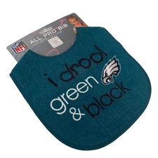 Philadelphia Eagles NFL I Drool Green And Black All Pro Bib For Babies New