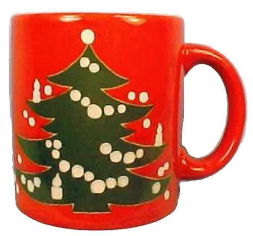 Waechtersbach Christmas Tree Mug W Germany Red Green White