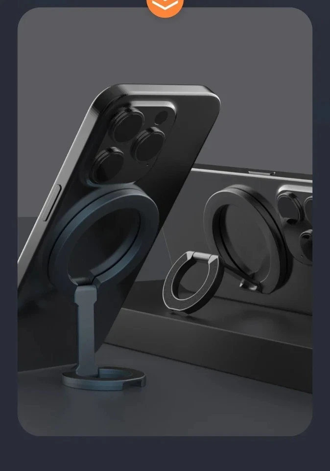 Anillo de soporte magnético para teléfono para agarre MagSafe Magsafe soporte para dedos con celular Foto 2 de 4