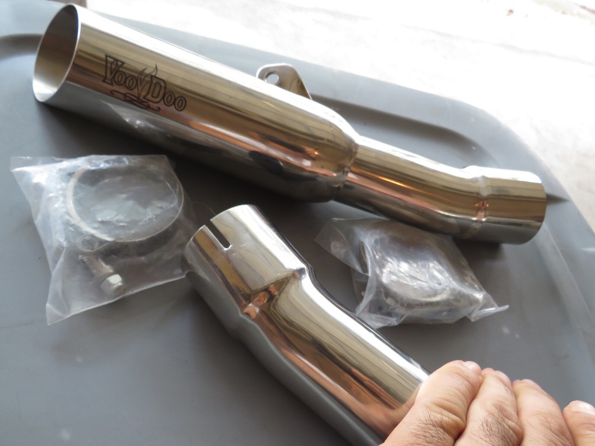 NOS Kawasaki ZX-14 2012-20 Polished Dual Shorty Slip On Exhaust