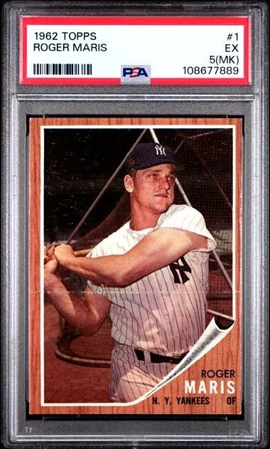 Deal for Roger Maris 1962 Topps #1 - PSA 5 (mk) - Freshly Graded - Yankees Slugger