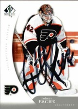 Robert Esche Signed Auto 2005-06 Upper Deck SP Authentic card Philadelhpia Flyer