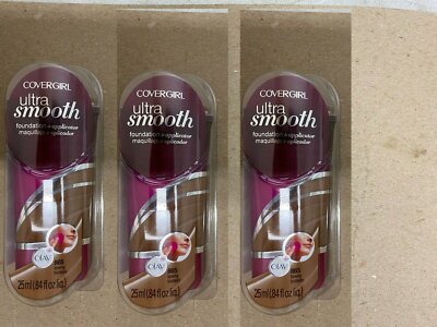 (Pack 3) COVERGIRL Ultra Smooth Foundation+Applicator #865 Tawny 0.84 Fl