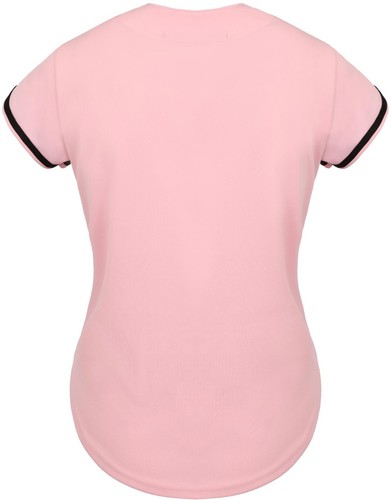 Camiseta de béisbol femenino Raglan Plain T Shirt Team Sport Button Fashion Tee Casual - Imagen 5 de 50