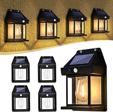 LED Solar Power PIR Motion Sensor Waterproof Wall Light Outdoor Garden Yard Lamp
