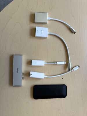 Apple Mac Adapters Thunder-Bolt & USB-C,  terminal, HDMI and ethernet. Both type