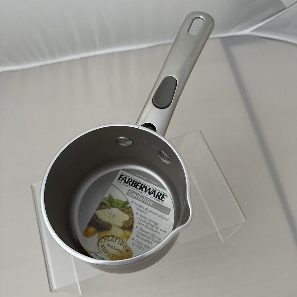 Farberware Specialties Nonstick Platinum 2 Cup Butter Warmer Small HAS SCRATCHES