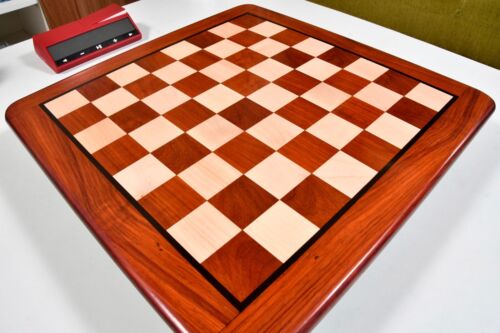 Wooden Chess Board Blood Red Bud Rose Padauk Solid Wood 18" - 45 mm - Picture 3 of 9