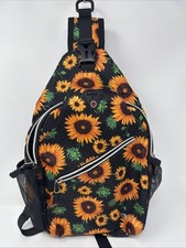MOSISO Sling Backpack Crossbody Shoulder Bag Travel Hiking Daypack Sunflower EC
