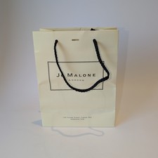 Jo Malone London Small Gift Shopping Bag 9x7x3.5 Cream Black Rope Handle VGC 
