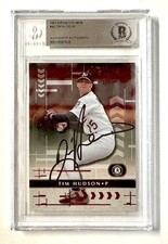 TIM HUDSON * 2001 ABSOLUTE MEMORABILIA #40 * BECKETT AUTHENTIC AUTOGRAPH