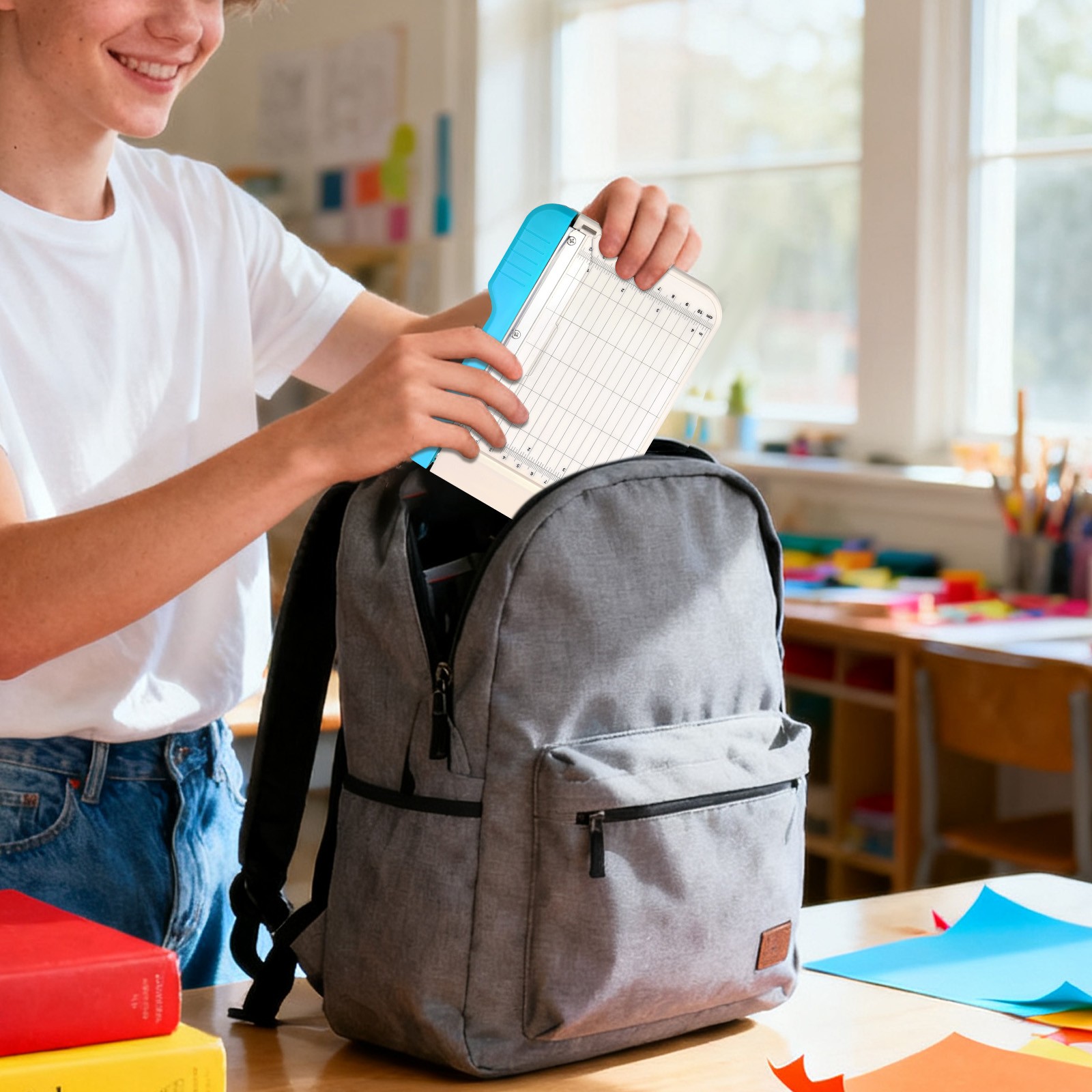 Heavy Duty Mini Photo Paper Cutter Trimmer Guillotine w/ Guard for School Office