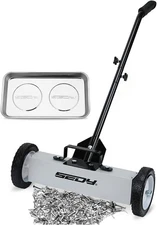 18-Inch Rolling Magnetic Sweeper with 9.5-inch Trays, 45-Pound... 