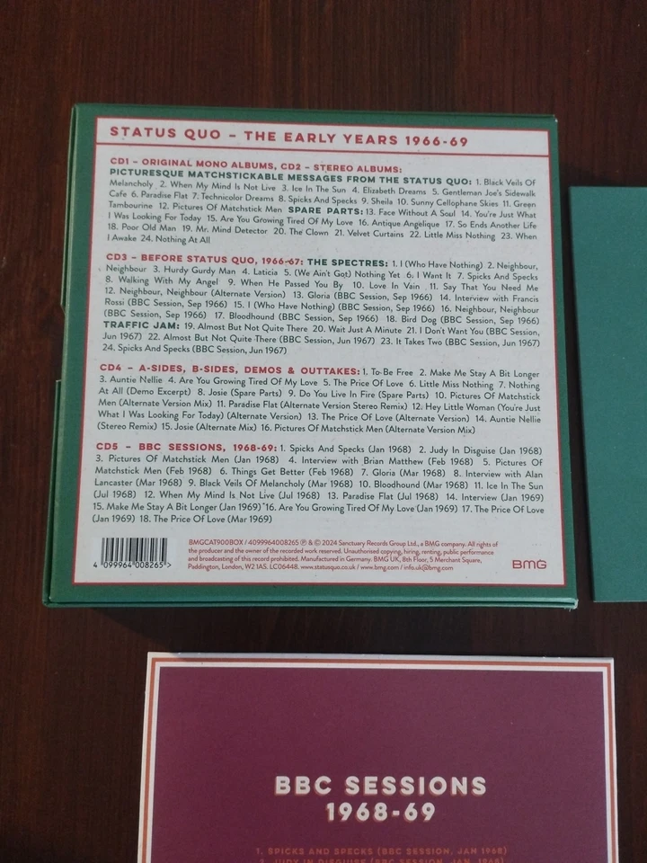 Status Quo - The Early Years 1966-69 - 5 CD Box Set - Immagine 4 di 4