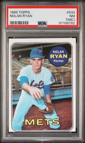 Nolan Ryan 1969 Topps #533 New York Mets HOF PSA 7 (mc)