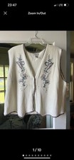 Koret women  s vintage sweater vest cottage core size large