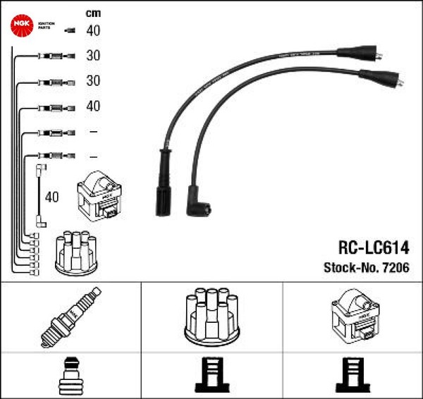 Ngk 7206 ZüNdleitungssatz ZüNdkabelsatz ZüNdkabel-image