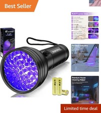 Black Light UV Flashlight, Upgraded 51 LED 395nm Blacklight Pet Urine Detecto...