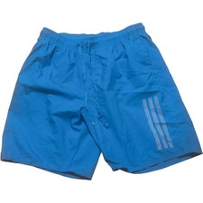 Adidas Men's Swim Shorts Size L Blue Elastic Waist Mesh Lining Summer Board Surf