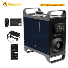 12V 24V 110-240V Portable Diesel Air Heater Bluetooth App Automatic for RV Tent