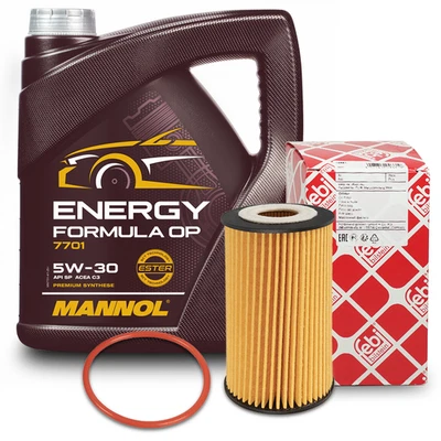 MANNOL, FEBI BILSTEIN FEBI ÖLFILTER + 5L 5W30 MOTORÖL MANNOL OPEL ASTRA CORSA INSIGNIA CHEVROLET