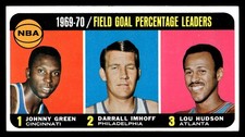 1970 Topps 1969-70 Field Goal Percentage Green Lou Hudson #3 HIGHER GRADE