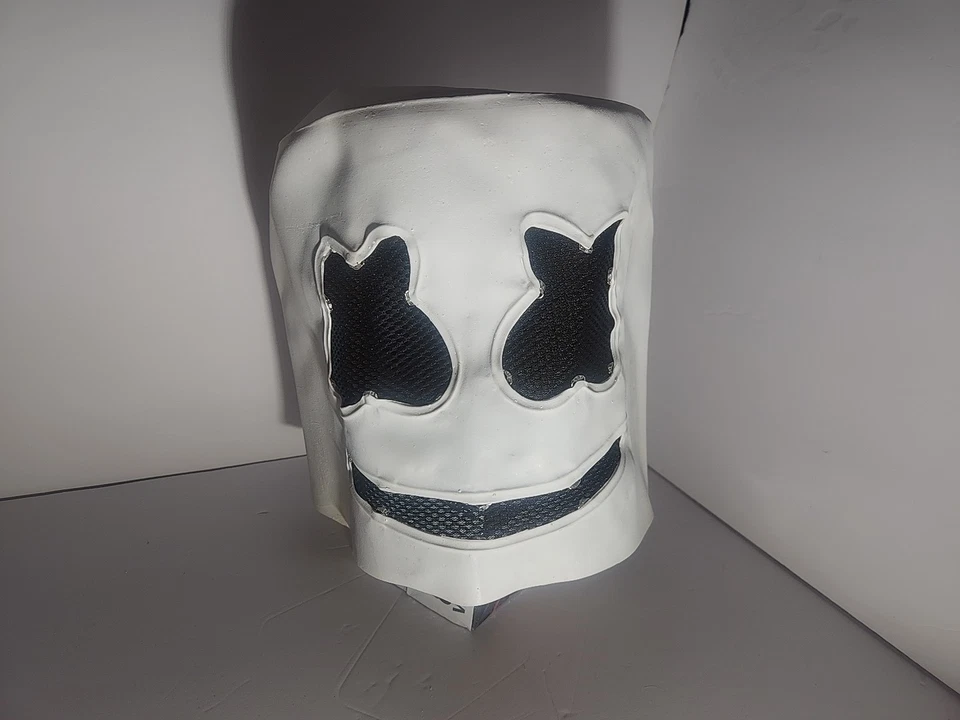 Marshmello Light-up Fortnite Rubber Halloween Mask SHIP FAST!! - Image 2 of 4