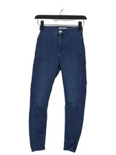 Topshop Women's Jeans W 26 in Blue Cotton with Elastane, Polyester Skinny