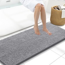 Arotive Bathroom Rugs 59x20, Extra Soft Absorbent Shaggy 59" X 20", Grey