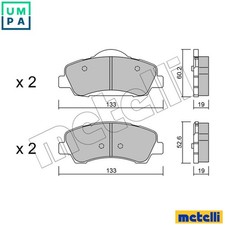 BRAKE PAD SET DISC BRAKE 22-0982-0 FOR PEUGEOT 301 308/SW/II CITROEN HMY 1.2L