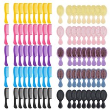 Bulk Hair Brush and Combs Set, Individually Wrapped Detangling Brushes for We...