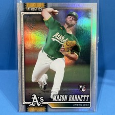 Mason Barnett - 2026 Topps Series 1 Rainbow Foil RC Oakland Athletics