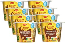 Maggi 5 Minuten Terrine Kartoffelbrei Röstzwiebeln Fertiggericht Püree 8 x 56g