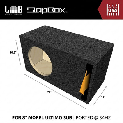 LAB SlapBox 0.55 cu ft @ 34Hz Ported Enclosure for Morel 8  Ultimo Ti Subwoofer