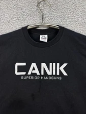 CANIK T-Shirt Superior Firearms Logo Black/White Size 3XL Unisex Pro Club Heavy