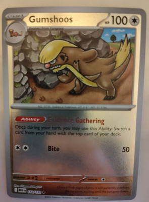 Gumshoos 110/132 Mega Evolution Reverse Holo Pokémon Card English
