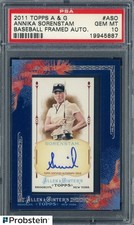 2011 Topps A & G Baseball Framed #AGAASO Annika Sorenstam AUTO PSA 10